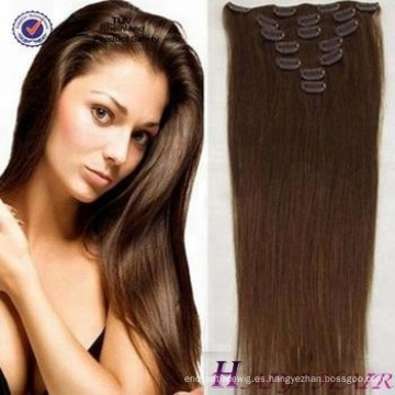 Venta al por mayor clip de 20 pulgadas en extensiones de cabello 100 extensiones de cabello humano